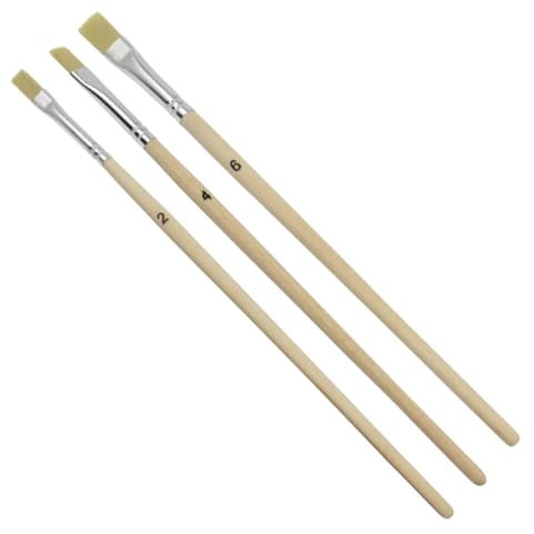 BIG-SAM Borstenpinsel | in verschiedenen Größen: 2, 4, 6, 8, 10, 12, 14, 16, 18 oder 20 | Einzeln oder in Sets: 1, 3 oder 12 Pinsel | für Wassr-, Acryl- oder Ölfarben geeignet (3,2-4-6)