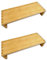 OSCO Bamboo Monitor Stand 2 pcs | Shelf | Computer Screen Riser | Printer Stand | Laptop Plinth | Full Size Keyboard Storage | Fully Assembled | H10 x W500 x D19.5 cm