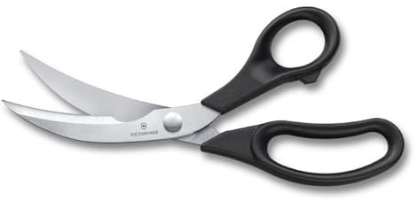 Victorinox Professionelle Geflügelschere, Meeresfrüchteschere, Küchenschere, 25 cm, Rostfrei, Extra Scharfe Klingen, Robuster Kunststoffgriff