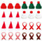 Tcnzdy 24 Stück Mini Weihnachtsmütze Und Schal, Mützen Für Sorgenwürmchen, Kleine Weihnachtsmützen Für Tischdekoration, Schneemann, Dekoration