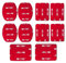 Double Sided 3M Sticky/Adhesive Pads (10 Pack) for GoPro Hero Action Camera or DashCam. 4 x Flat, 6 x Curved.