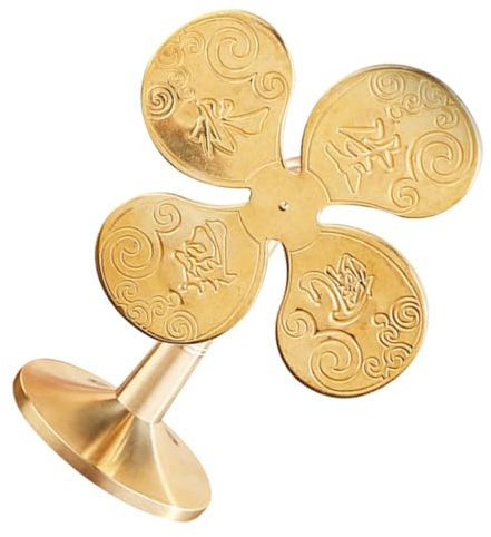 DECHOUS Messing Windmühlenstatue Tischdekoration Für Zuhause Und Büro Filigrane Feng Shui Skulptur Als Glücksbringer Für Wohlstand Und Reichtum