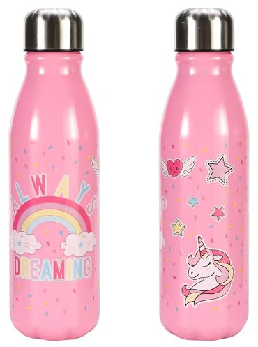 Kids Stainless Steel Water Bottle – 600ml Leakproof Flask | BPA-Free Insulated | Gaming Unicorn Rainbow Designs | Durable, Lightweight & Portable | School, Sports & Travel Bottle (Unicorn, 600 ml)