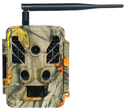 Fuhjythy 4K Jagd-Wildkamera, WiFi-App, Wildkamera, GPS-Tracking-Kamera mit WiFi-App, 0, Auslösefunktion, IR-Reichweite 30 M, Unterstützt GPS-Tracking, IP67, Wasserdicht, Wildtierbewegung