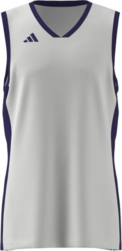 adidas Men's Mens Pulse Speed Bball Jersey, White/Team Colleg Purple, 5XL