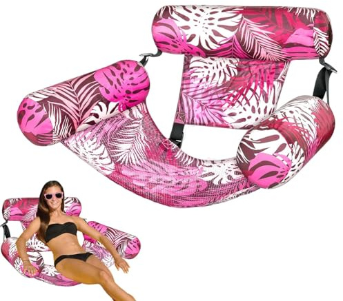 Yongmcxhhj Flotadores Piscina | Colchoneta Flotante Natación,Colchoneta Flotante Hamaca para Adultos Verano Playa Lago Río Piscina Vacaciones Familiares Viajes Natación