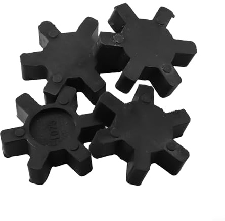 FACAIIO Insert d'accouplement flexible à mâchoire en L pour une transmission de puissance fluide, couleur noire, rigidité à la torsion améliorée, stabilité améliorée