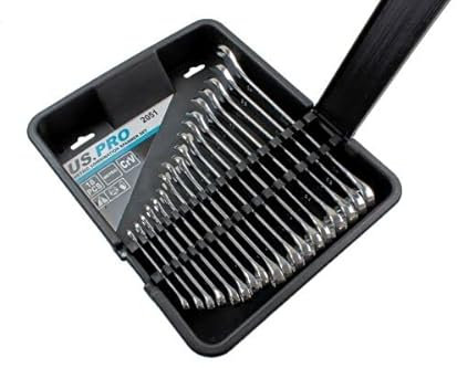 US PRO 18pc Metric Combination Spanner Wrench Set 6mm to 24mm 2051
