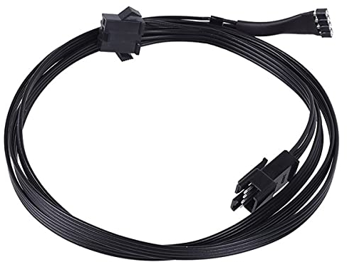 Alphacool 18541 RGB 4pol LED Adapterkabel für Mainboards 100cm - Schwarz Kabel ARGB RGB LED Kabel