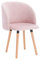 WOLTU Esszimmerstuhl 1 Stück Küchenstuhl Wohnzimmerstuhl Polsterstuhl Sessel, Armlehnstuhl mit Rückenlehne, für Esszimmer, Küche, Wohnzimmer, Samt, Gestell aus Massivholz, Rosa, BH121rs-1