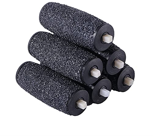 6 Unids Rodillos de Reemplazo Suave de Terciopelo Scholl Cabezales Extra Rudos Recarga Piel Pedicura Pie Pico y Removedor de Callo Pedi Grueso Negro