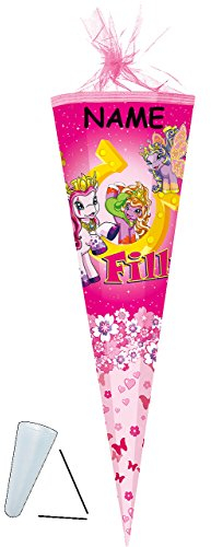 alles-meine.de GmbH passende 3D LED Licht & Leucht - Schleife - verschiedenes Zubehör frei wählbar - passend für Schultüte - Filly Pferde - 22/35 / 50/70 / 85 cm - Zuckertüte..