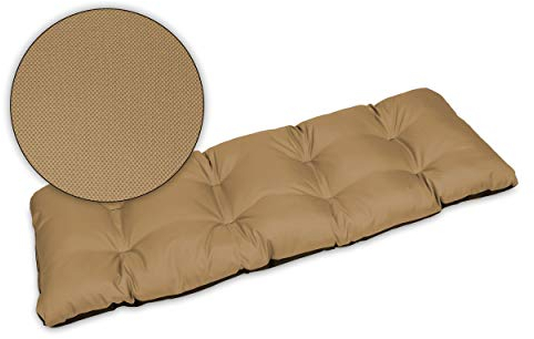 SuperKissen24. Sitzkissen Bankkissen Bankauflage für Gartenbank - 140x50 cm - Outdoor und Indoor - Beige