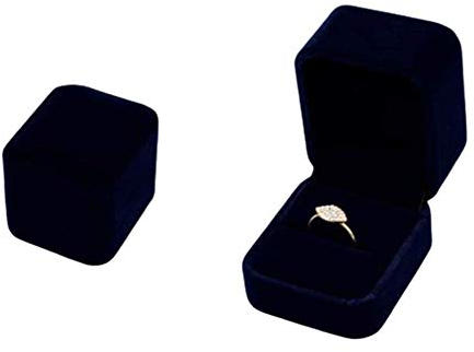 XD E-commerce topmodel schmuckkästchen Ringschachtel Großvolumige Schmuckschatulle Ohrring-Box zur Aufbewahrung Dunkelblaue Schmuckschatulle Ring Box