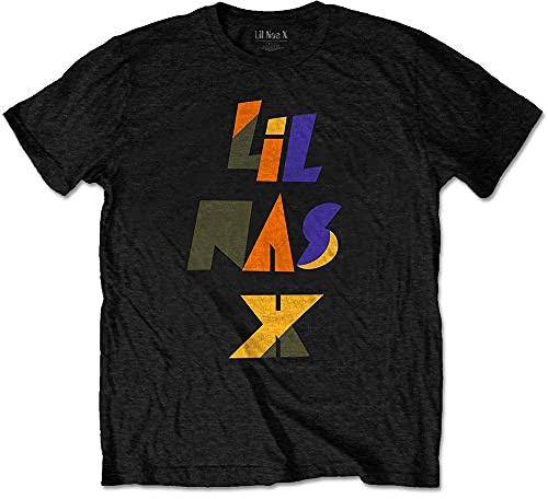 Lil Nas X T Shirt Scrap Letters Logo Nuovo Ufficiale Uomo Size XL