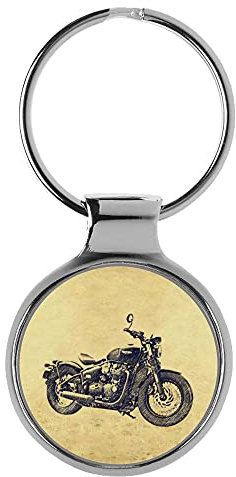 KIESENBERG Schlüsselanhänger Geschenke für Triumph Bonneville Bobber Black Fan A-5560