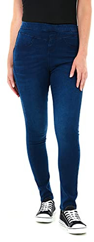 M17 Women Ladies Denim Jeans Jeggings Sculpt Pull On Skinny Fit Casual Cotton Trousers Pants with Pockets (26, Blue)