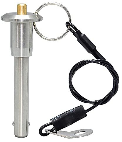 AUZHU- PLB - Metrico- Perni autobloccanti a sfere acciaio inox Perni di bloccaggio di sicurezza Perni a sgancio rapido Perni a molla, Perni di posizionamento, Spillette, Dimensioni: M 6 mm - L 40 mm