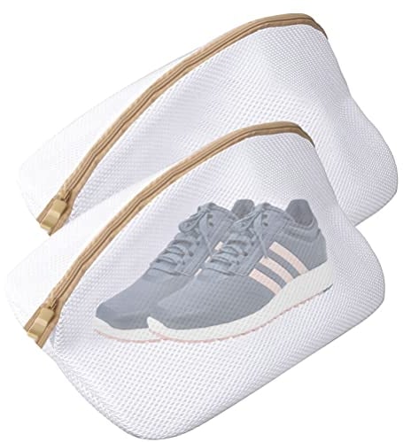 2 Stück Schuhwaschbeutel Waschmaschine, Schuhbeutel Waschmaschine Reusable, Wäschesack Schuhe Wäschenetz Schuhe für Waschmaschine