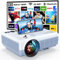 FUDONI Projector with WiFi and Bluetooth, 5G WiFi Native 1080P 9500L 4K Supported, Portable Outdoor Projector with Screen for Home Theater, Compatible with HDMI/USB/PC/TV Box/iOS and Android Phone