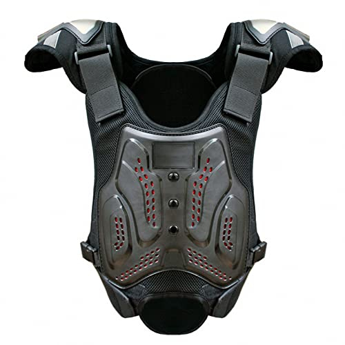 MAOTN Offroad motorradrüstung, atmungsaktiver Brust/rückenschutz für den außenbereich,verschleißfeste brustpanzer für Erwachsene,MTB Motorcross Downhill Protektoren,Black,XXL