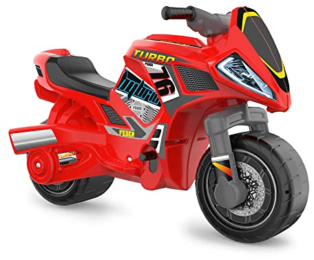 FEBER - Motofeber Turbo Hybrid 2 in 1, Kindermotorrad mit 6 Volt Batterie und Aufsitz, für Kleinkinder ab 3 Jahren, Famosa (800013781)
