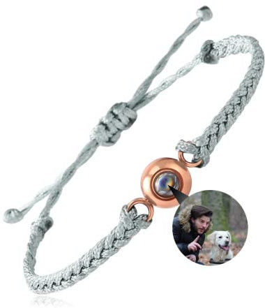 EMIRISTIC Personalisiertes Foto-Armband mit Bild im Inneren – handgefertigtes, verstellbares Bild-Armband, Free Size, Nylon, Kein Edelstein
