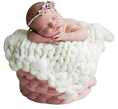LICHENGTAI Neugeborene Fotografie Strickdecke, Baby Fotografie Neugeborenes Foto Matte Weiche Strick Decke Fotoshooting Requisiten Babyfoto Newbornfoto Props Kinder Decke Teppich