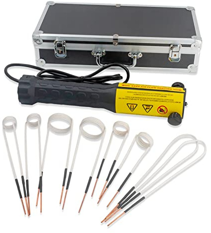 Solary Magnetic Induction Heater Kit, 1000W 220V Flameless Heat Tool for Bolt Removal, with 8 Coils and Tool Box