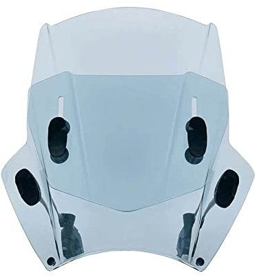 BLUKU Windschild Deflektor Universal Für B&MW F800R G310R Für R Nine T Für NINET R9T R 9 T R1150R R1200R S1000R Motorrad Windschutzscheibe Windschutz Scheibe (Color : Adjust Light Grey)