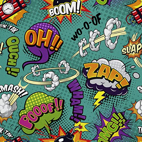 HEKO PANELS Stoff Oxford Wasserdichte Meterware Canvas-Stoff Polyester Stoff Zum Nähen Nähstoffe Möbelstoffe Dekostoffe Handwerken Wasserabweisend Blickdicht Waschbär Fuchs 1 Meter 155 x 100 cm