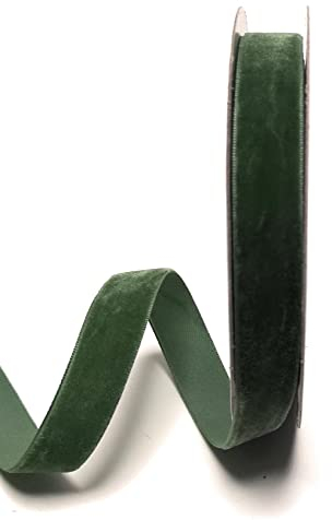 s.dekoda Dekoband Samt 10m x 15mm Grün Samtband Samtborte Schleifenband [D1244-111]