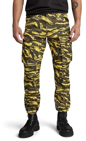 G-Star Homme Pantalon Rovic Zip 3D Regular Tapered, Multicolore (dk lemon tiger camo D02190-D553-G394), 29W / 32L