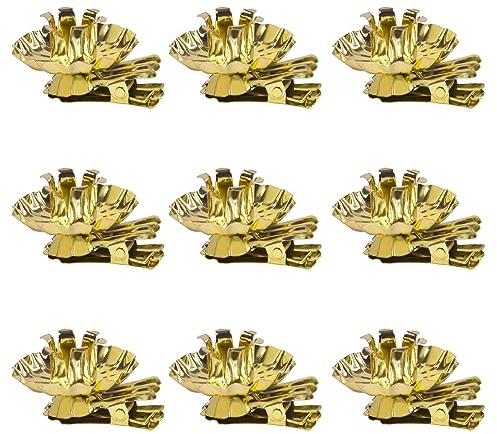 Baumkerzenhalter, 10 Stück Kerzenhalter Weihnachtsbaum, Kerzenhalter Christbaum mit Clip für Baumkerzen, Weihnachten, Hochzeit, Geburtstag Party Dekoration (Gold)