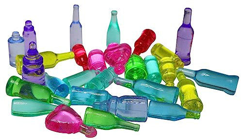Mini bottiglie di birra finte BLLNDX 50 pezzi in miniatura miste per bevande di vino decorazione per bicchiere di birra modello per giardino delle fate pub bar casa delle bambole decorazione da tavola