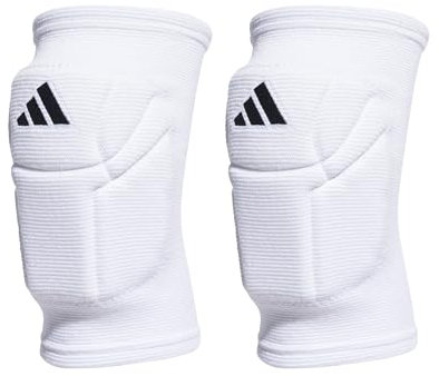 adidas Elite Volleyball-Knieschoner für Erwachsene, Unisex, Weiß/Schwarz, Größe L