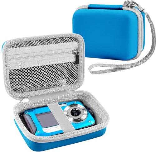 Leayjeen Étui pour Appareil Photo Numérique Etanche, Compatible avec Kodak Pixpro FZ55/Kodak Friendly ZoomFZ45/Yixinxin/Kodak WPZ2, Conception de Coque Dure EVA (étui Uniquement) Bleu
