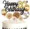 Feelairy Tortendeko Happy Birthday Gold Kuchendeko 30. Geburtstag Frau, Kuchen Topper Happy 30th Birthday, Cake Topper 30. Geburtstag Ballons Konfetti für Geburtstagstorte Deko 30 Jahre Frauen Männer