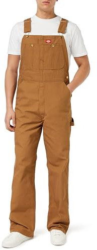 Dickies Salopette Bib Classica, Tuta Uomo, Rinsed Brown, 38W / 34L