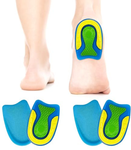 Clundoo Talonnette Gel Silicone, 2 Paires Talonnette Gel Antichoc, Talonnette Epine Calcaneenne Gel Grandissante Orthopédique, pour Fasciite Plantaire, Douleurs au Talon d'Achille (S)