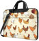 AABSTBFM San Francisco bedruckte Laptoptasche – Laptop-Hülle – moderne Laptop-Umhängetasche Computertasche für Business, Reisen, Schule, Büro, Hühnermuster, 15.6 inch