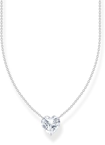 Thomas Sabo Kette mit weißem Herz-Anhänger 925 Sterlingsilber KE2211-051-14