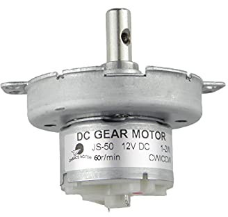 Outils électriques Moteur à courant continu arbre à trous horizontaux JS-50 moteur à engrenages à courant continu 12 V CC 60 tr/min micromoteur à micro-ondes moteur synchrone : 60 tr/min, tension : 12
