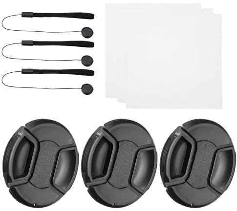 PATIKIL 67mm Lens Cap Set, 3Pack Center Pinch Snap Camera Lens Cover for Front Len Suitable for 67mm Thread Universal DSLR Lenses for Nikon, for Fujifilm, for Pentax, for Leica