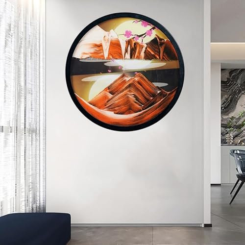 Décoration Artistique De Sable En Mouvement, Art De Sable 3D, Mouvement Liquide, Peinture De Sable Murale À 360°, Décoration De Salon, Artisanat En Verre, Cadre En Bois Massif, Ambiance Relaxante, Dé