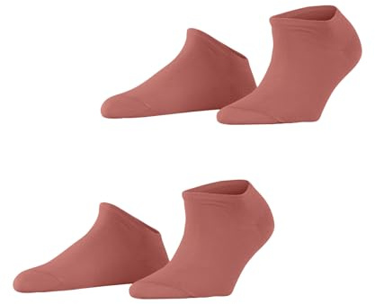 ESPRIT Uni Multipack W Sn coton unies lot de 2 paires, Chaussettes basses Femme, Rose Peach 8796, 35-38