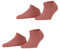 ESPRIT Uni Multipack W Sn coton unies lot de 2 paires, Chaussettes basses Femme, Rose Peach 8796, 35-38