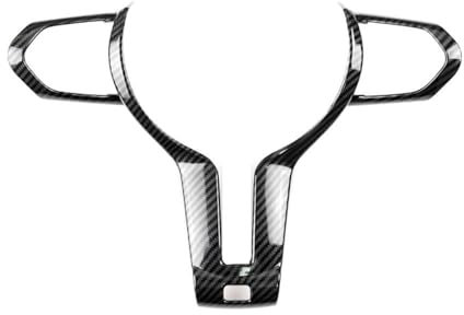 DZSQOMHGD Zubehör Interieur Für F22 F23 F30 F31 F34 F32 F33 F10 F15 X5 F16 X6 2015-2017 ABS Carbon Faser Stil Vordere Lenkrad Abdeckung Trim Interieur Zubehör(Big)
