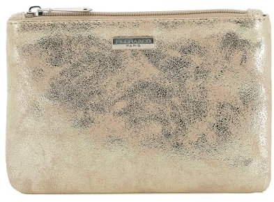 Flora & Co - Grand Portefeuille Porte-Monnaie Femme Irisé - Petite Pochette Plate Brillant Multifonction - Trousse de Rangement - Souple et Léger - Doré