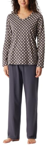 Schiesser Damen Schlafanzug Set lang weiche Baumwolle - Nightwear